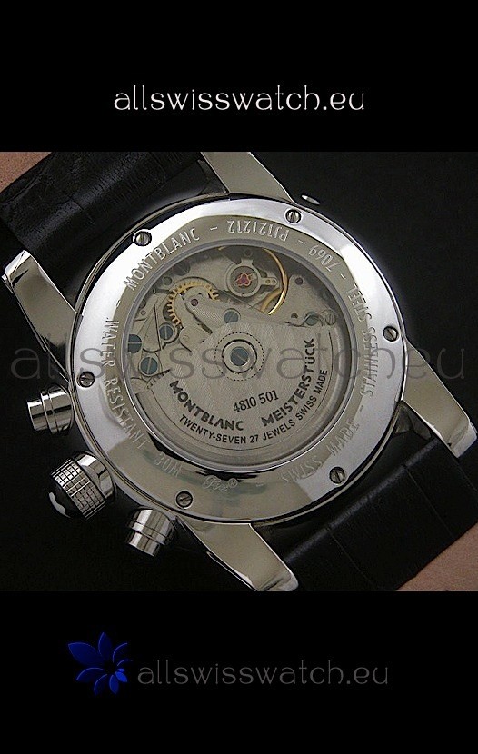 IMG_9081 Mont Blanc Meisterstuck Timewalker in Black Dial Replica 5
