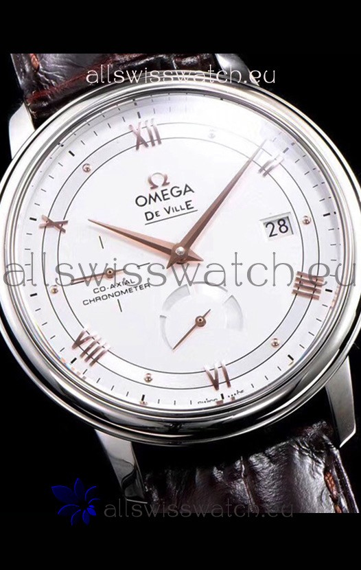 IMG_9081 Omega De Ville Prestige Power Reserve 904L Steel 1:1 Mirror White dial Replica 5