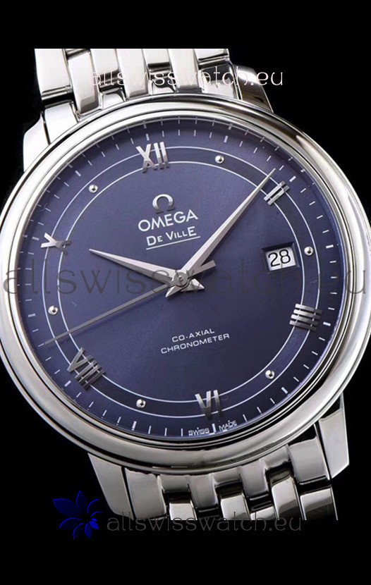 Omega De Ville Prestige Co-Axial 36.8MM Blue Dial 1:1 Mirror Replica 5