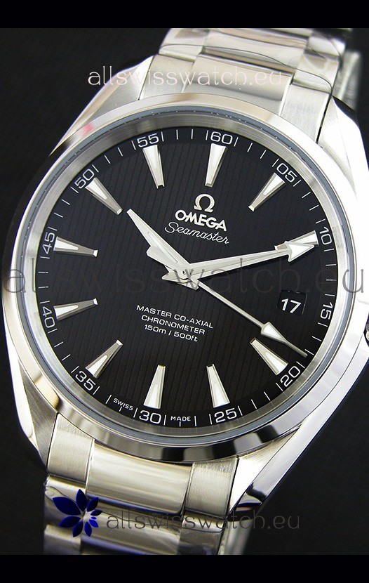 IMG_9081 Omega Master Co-Axial Aqua Terra 150M Black Dial 1:1 Mirror Replica 5