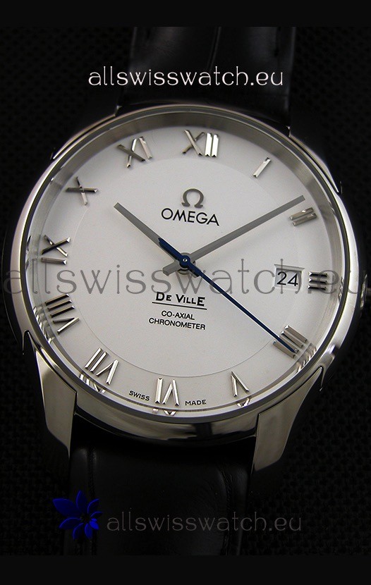 IMG_9081 Omega De-Ville Annual Calendar Co-Axial1:1 Mirror Edition in White Dial Replica 5