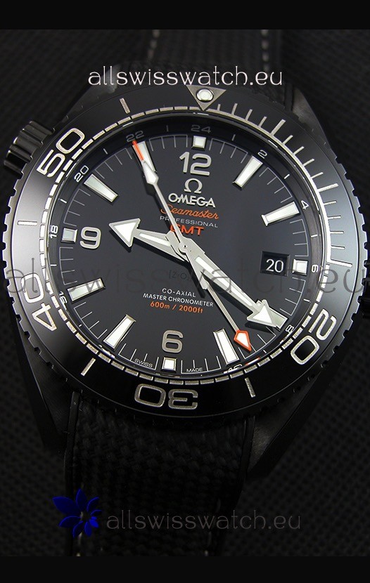 IMG_9081 Omega Seamaster Planet Ocean Deep Black GMT 45.5MM 1:1 Mirror Replica 5