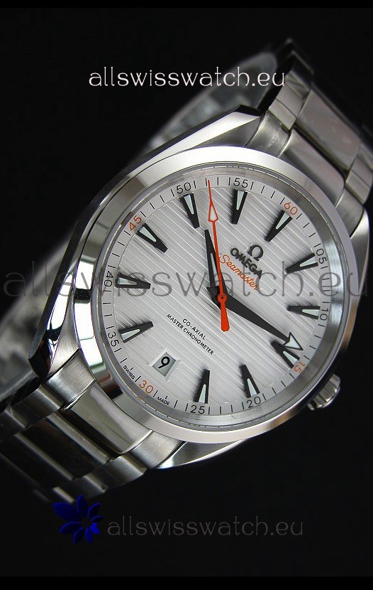 IMG_9081 Omega Seamaster Aqua Terra Co-Axial Stainless Steel Strap 1:1 Mirror Replica 5
