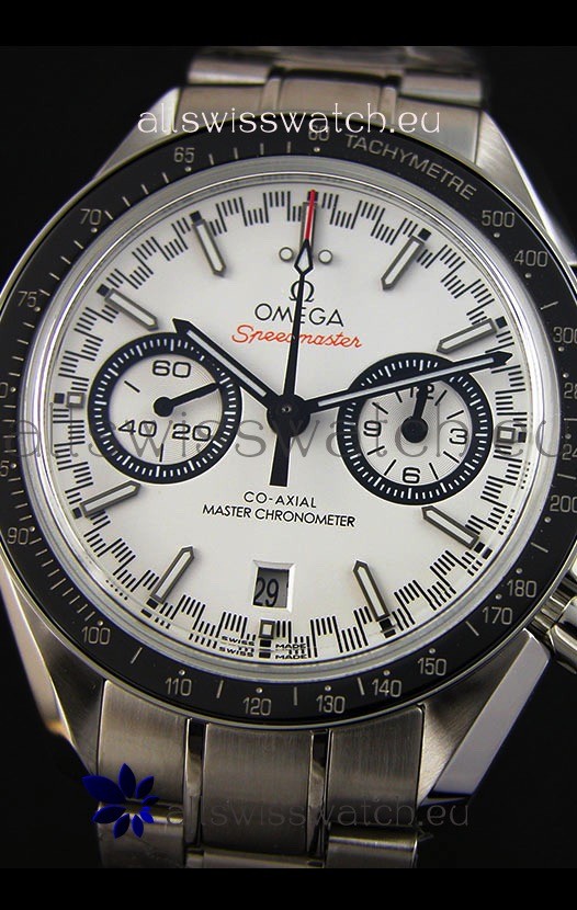 IMG_9081 Omega Speedmaster Racing Co-Axial Master ChronographWhite Dial Replica 5