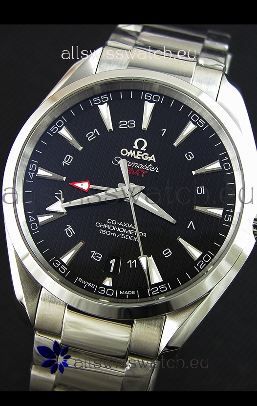 Omega Seamaster Aqua Terra GMT 150M 43MM 1:1 Mirror Black Dial Replica 5