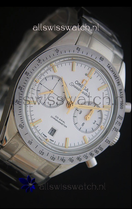 IMG_9081 Omega Speedmaster 57 Co-Axial Chronograph in Yellow Gold Markers Replica 5