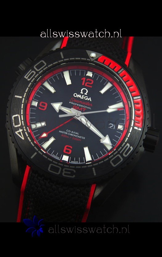 IMG_9081 Omega Seamaster Planet Ocean Deep Black Red GMT 1:1 Edition Replica 5