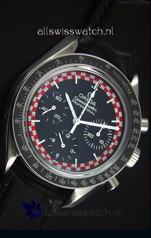 IMG_9081 Omega Speedmaster Tintin Moonwith Leather Strap Replica 5
