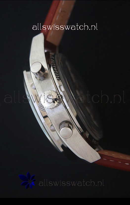IMG_9081 Omega Speedmaster 57 Co-Axial Chronograph in Leather Strap Replica 5