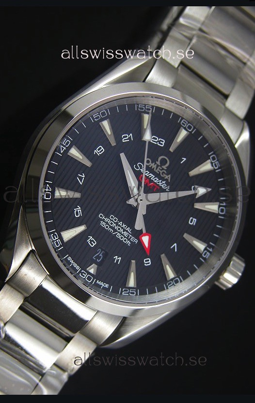IMG_9081 Omega Seamaster COAX GMT Stainless Steel in Black Dial Replica 5