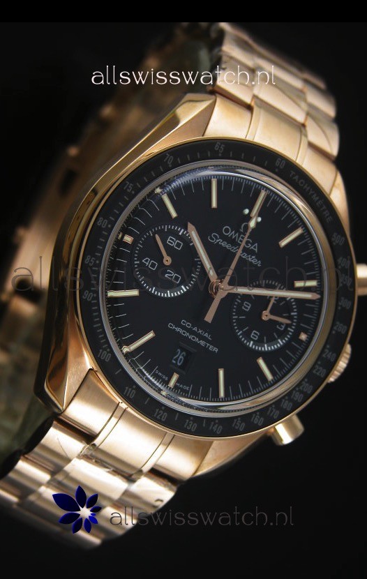 IMG_9081 Omega Speedmaster Moon Co-Axial in Rose Gold - 1:1 Mirror Replica 5