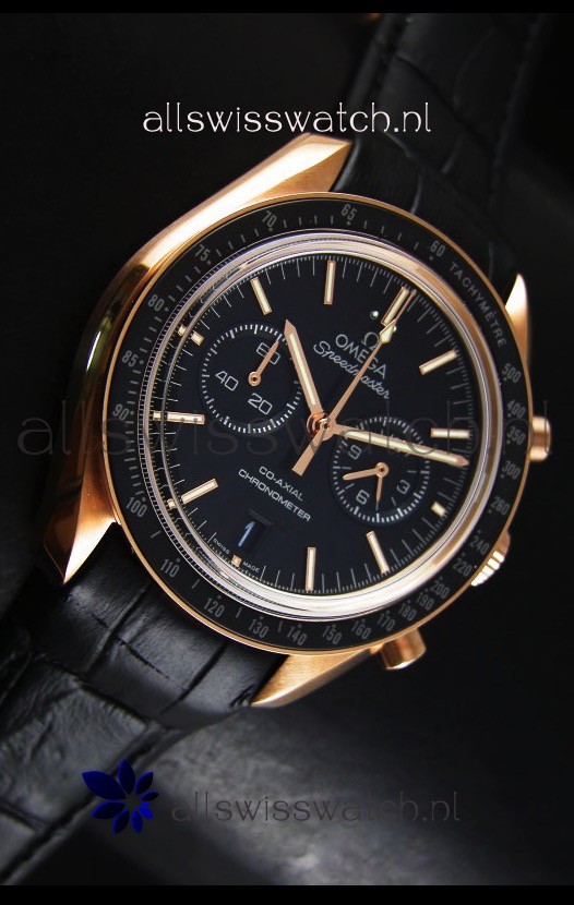 IMG_9081 Omega Speedmaster Moon Co-Axial Rose Gold Case Replica 5