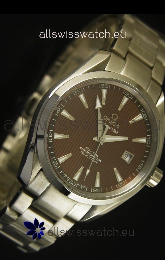IMG_9081 Omega Seamaster Aqua Terra Co-Axial Brown Dial - 1:1 Ultimate Mirror Edition Replica 5
