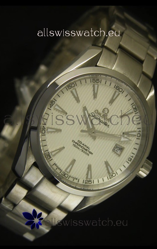 IMG_9081 Omega Seamaster Aqua Terra Co-Axial White Dial Replica 5