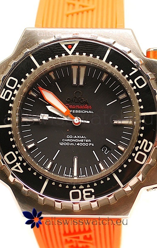 IMG_9081 Omega Seamaster Ploprof 1200M in Orange Strap Replica 5