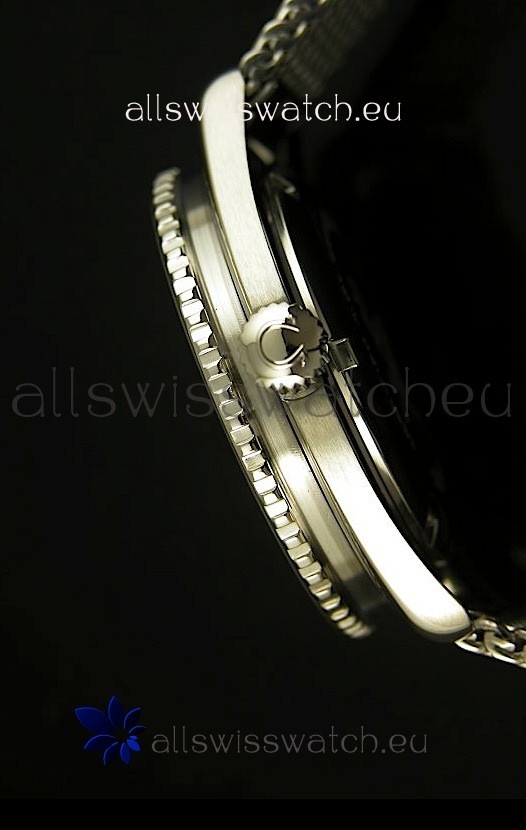 IMG_9081 Omega Seamaster 300 Black Dial with Mesh Strap Replica 5