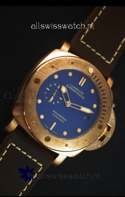 IMG_9081 Panerai PAM617T Bronzo - Updated Ultimate Edition Version - Blue Dial Replica 5