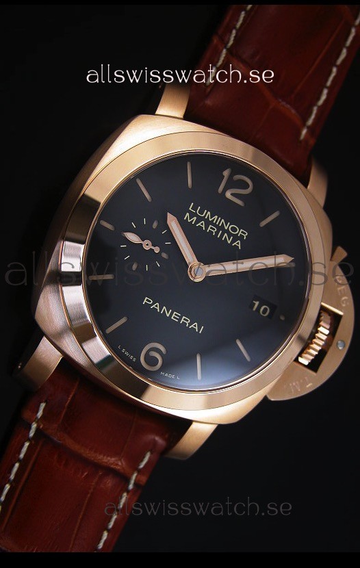 IMG_9081 Panerai Luminor Marina PAM393 42MM Rose Gold Replica 5