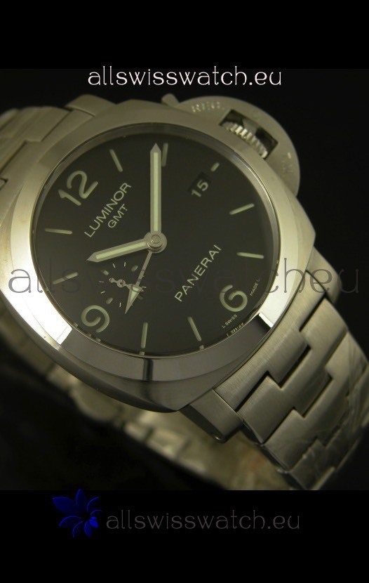 IMG_9081 Panerai Luminor GMT PAM320 P.9001 Movement - 1:1 Ultimate Mirror Replica 5