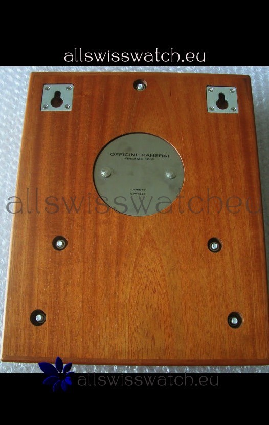 IMG_9081 Panerai PAM255 Teak Wood Wall Clock Black Dial - 1:1 Mirror Replica 5