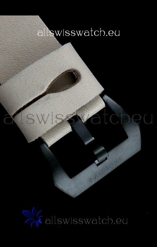 IMG_9081 Panerai Luminor Marina Black Seal PVD Tan Strap Replica 5