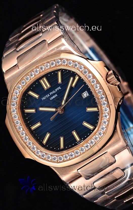IMG_9081 Patek Philippe Nautilus 5711/1R 1:1 Mirror - Rounded Diamonds Bezel Replica 5