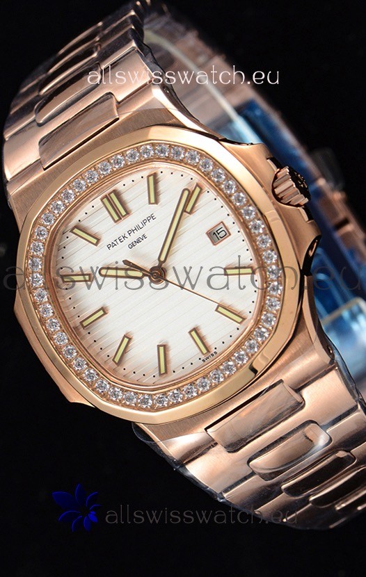 IMG_9081 Patek Philippe Nautilus 5711/1R 1:1 Mirror - Rounded Diamonds Bezel Replica 5