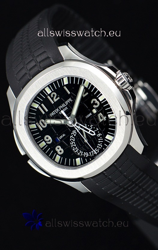 IMG_9081 Patek Philippe Aquanaut 5164A 1:1 Mirror Black Dial Replica 5