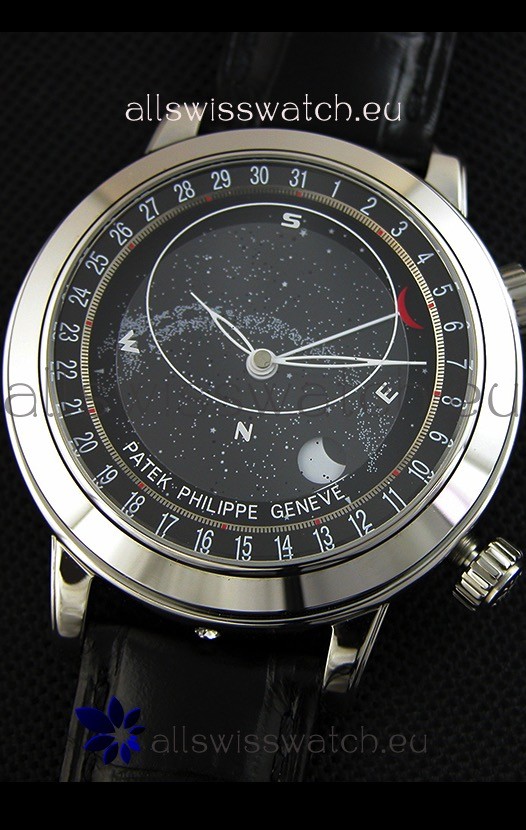 IMG_9081 Patek Philippe Grand Complication 6102P Celestial Moon Age Grey Dial Replica 5