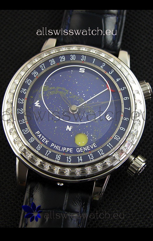 IMG_9081 Patek Philippe Grand Complication 6102P Celestial Moon Age Blue Dial Replica 5