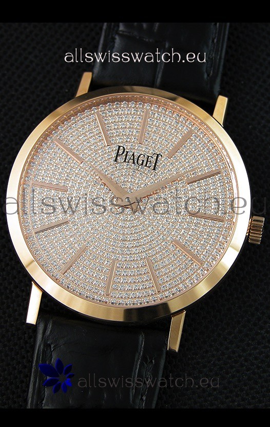 IMG_9081 Piaget Altiplano G0A36128 Paved Diam Dial Quartz in Pink Gold Case Replica 5