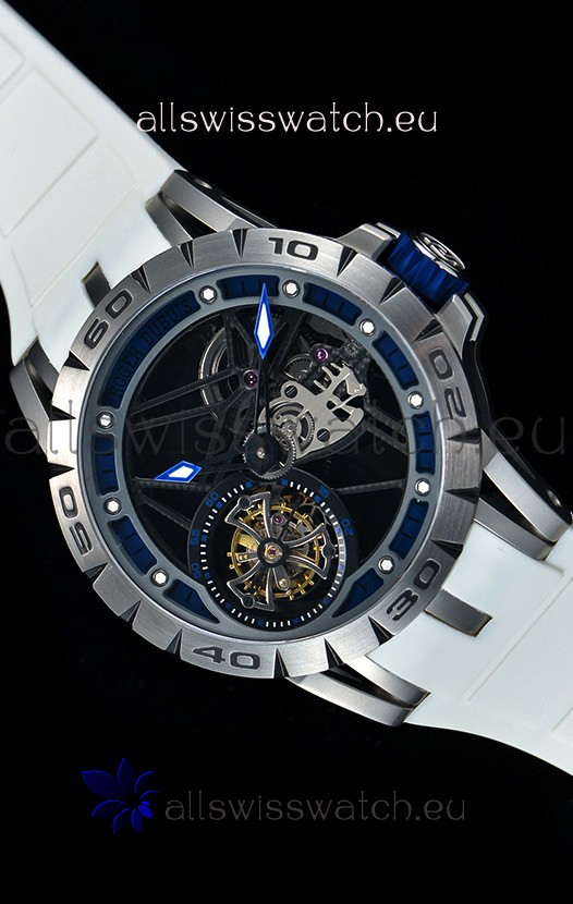 Roger Dubuis Excalibur Spider Flying Tourbillon Skeleton Titanium Casing 1:1 Mirror Replica 5