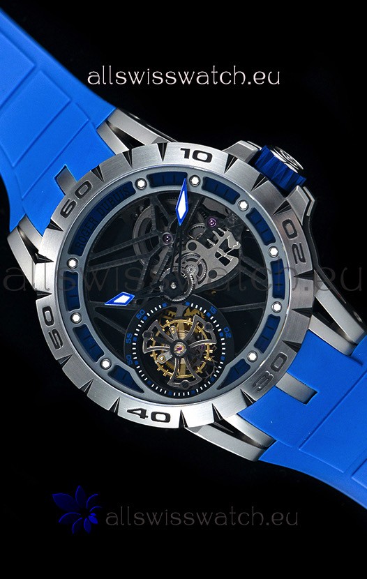 Roger Dubuis Excalibur Spider Flying Tourbillon Skeleton Titanium Casing 1:1 Mirror Replica 5