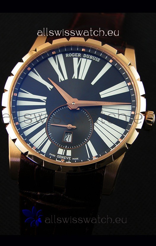 IMG_9081 Roger Dubuis Excalibur RDDBEX0587 Pink Gold Grey Dial Replica 5