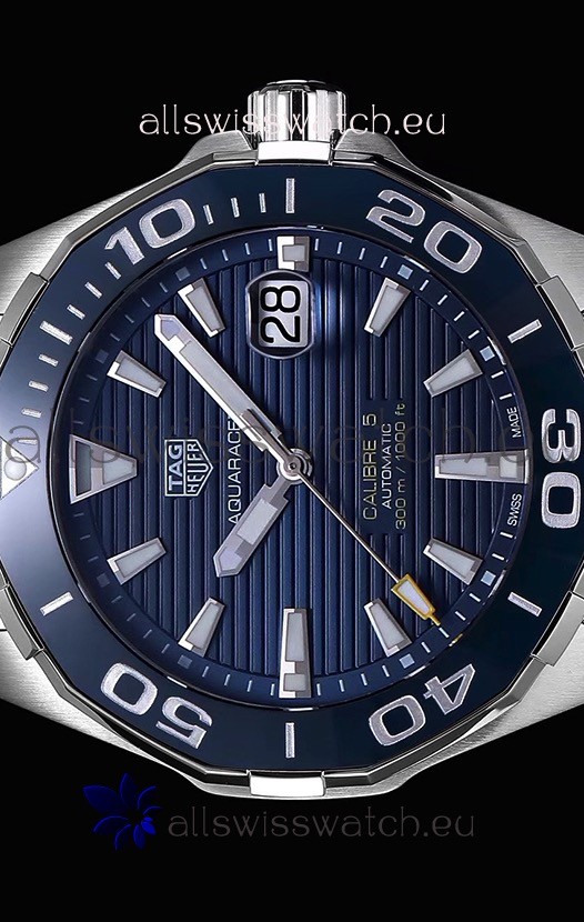 IMG_9081 Tag Heuer Aquaracer Calibre 5 1:1 Mirror Blue Dial Replica 5
