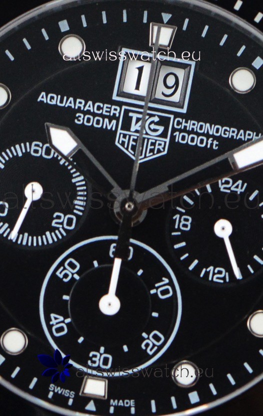 IMG_9081 Tag Heuer Aquaracer Chronograph Quartz Black Dial Replica 5