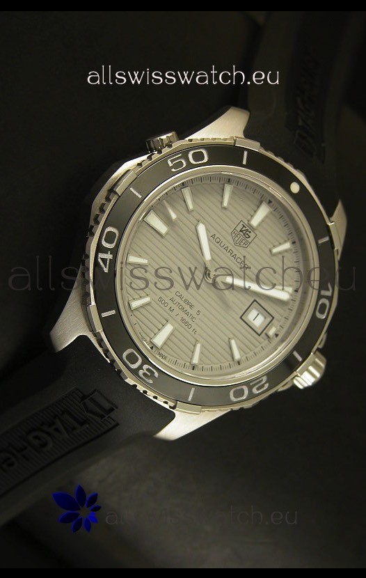 IMG_9081 Tag Heuer Aquaracer Calibre 5 Grey Dial - 1:1 Mirror Edition Replica 5