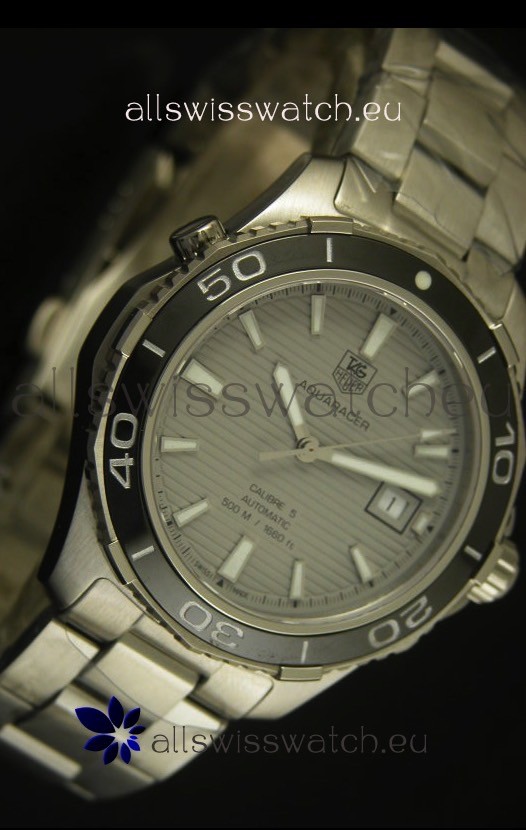 IMG_9081 Tag Heuer Aquaracer Calibre 5 Grey Dial - 1:1 Mirror Edition Replica 5