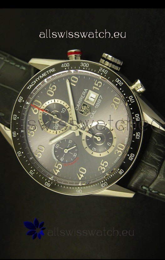 IMG_9081 Tag Heuer Carrera Calibre 1887 Grey Dial - 1:1 Mirror Replica 5
