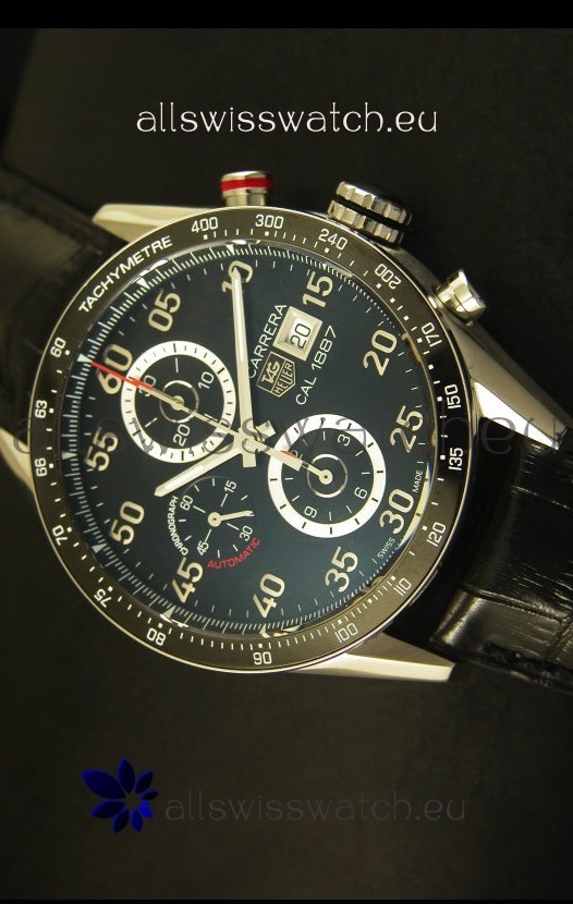 Tag Heuer Carrera Calibre 1887 Black Dial - 1:1 Mirror Replica 5