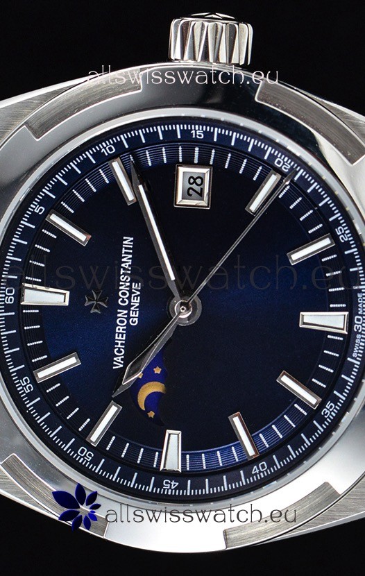 IMG_9081 Vacheron Constantin Overseas MoonPhase Stainless Steel in Blue Dial Replica 5