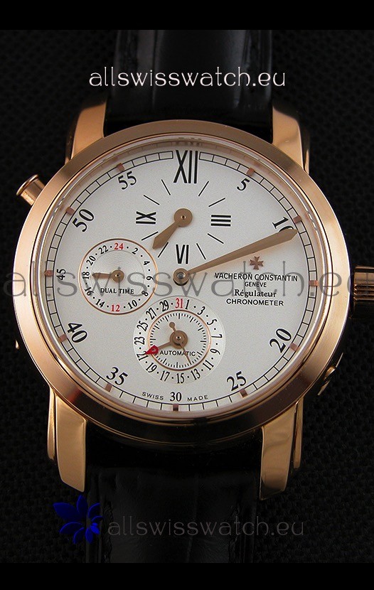 IMG_9081 Vacheron Constantin Malte Dual Time Regulator Pink Gold Replica 5
