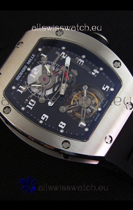 Richard Mille RM001 Evolution Tourbillonwith Brushed Steel Case Replica 5