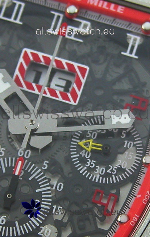 IMG_9081 Richard Mille RM011-FM Felipe Massa One Piece Titanium Case in Black Strap Replica 5