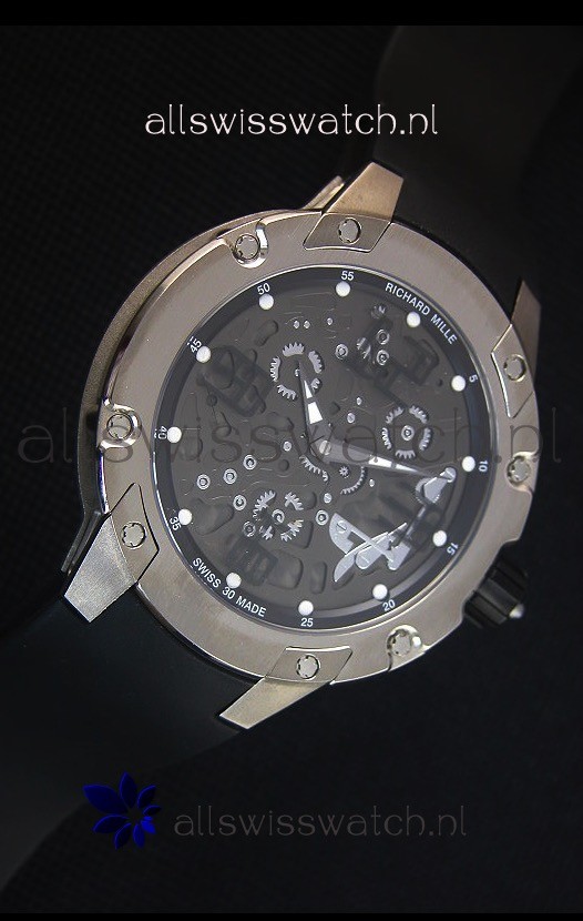 IMG_9081 Richard Mille RM033 Extra Flat Edition TitaniumArabic Numerals Replica 5