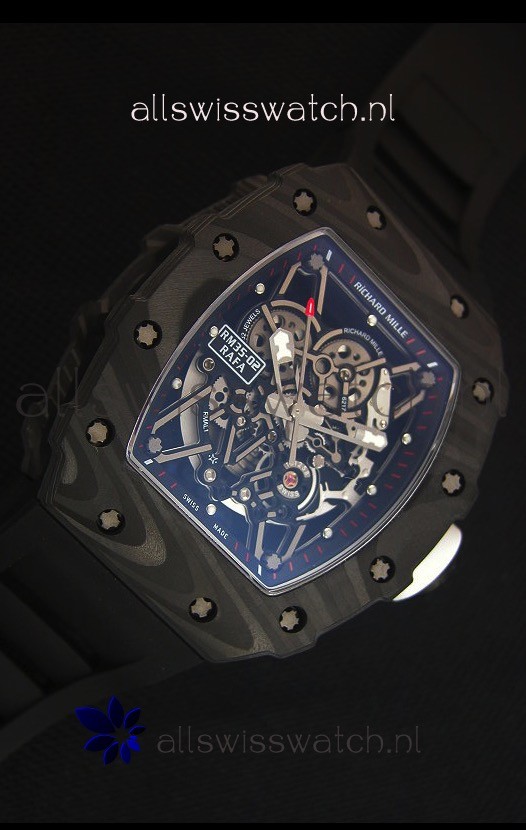 IMG_9081 Richard Mille RM035-2 Rafael Nadal Forged Carbon Case with White Crown Replica 5