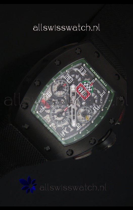 IMG_9081 Richard Mille RM011 Filipe Massa PVDin Black Nylon Strap Replica 5