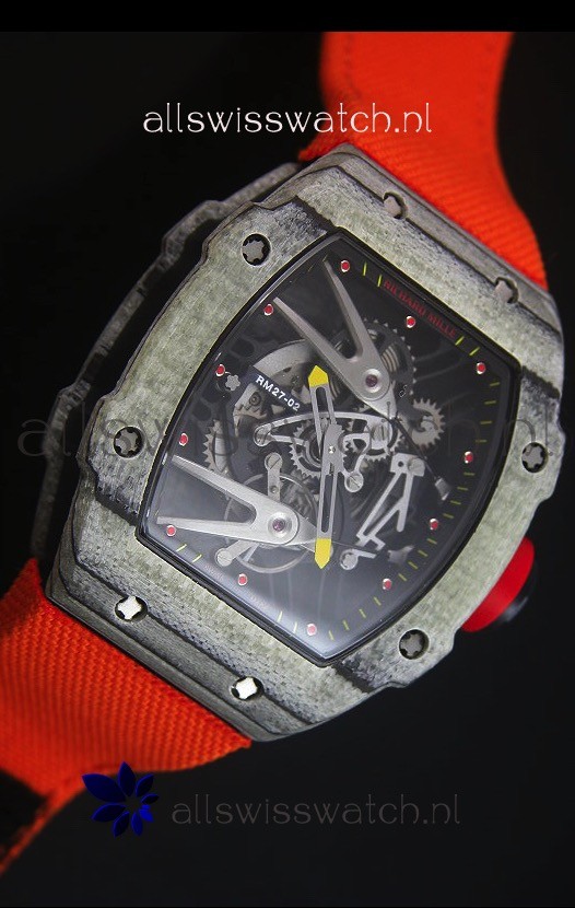 IMG_9081 Richard Mille RM027 Tourbillon Rafael Nadal Edition in Forged Carbon Case Replica 5