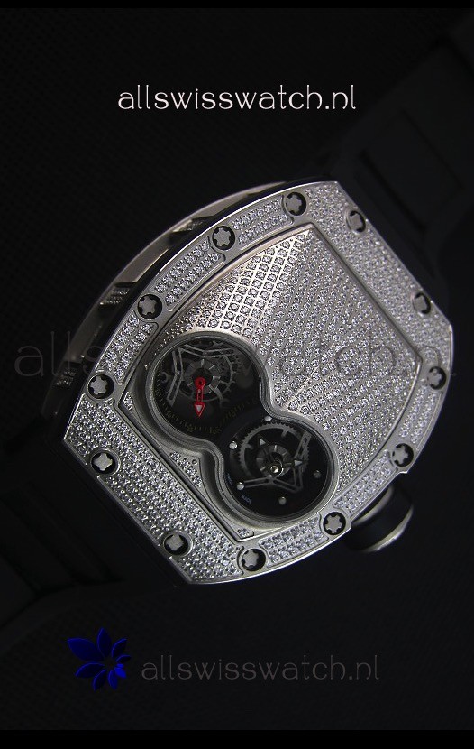IMG_9081 Richard Mille RM053 Tourbillon Pablo Mac Donoughin Titanium Case Black Strap Replica 5
