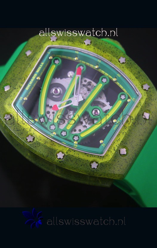 IMG_9081 Richard Mille RM059 Yohan Blake Editionin Green Bezel Replica 5